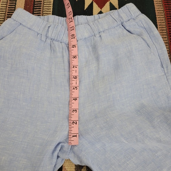 Quince European Linen Tapered Ankle Pants Size XS Light Blue‎ 26" Inseam Pull On - Picture 6 of 8